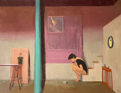 Leander Kaiser, New York Late 20th Century (Fire Painting 2. Version), 2022