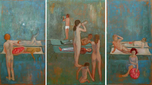 Leander Kaiser, Garten der Lüste I. Beslan-Kaukasus. Triptychon, 2005